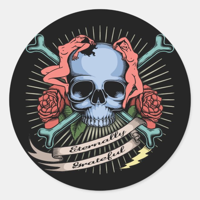 Eternally tacksam runt klistermärke (Framsida)