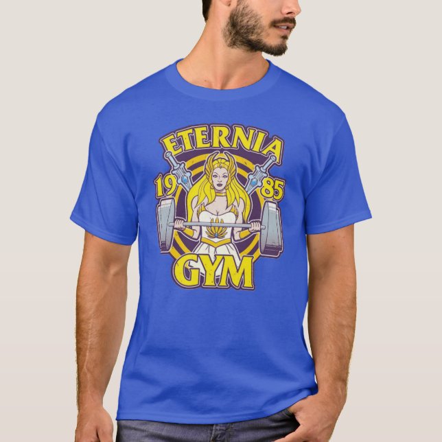 Eternia Gym 1985 She Ra Scoop retro T Shirt (Framsida)
