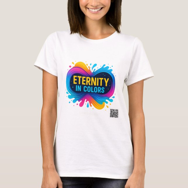 Eternitet i Färg Vibrant Infinity Artwork T Shirt (Framsida)
