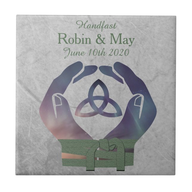 Eternity HandfastfasteKeepsaké Tile Gift Kakelplatta (Framsidan)