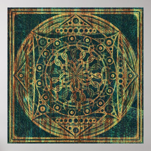 Eternity Mandala Weawoood Wood Poster (Framsidan)