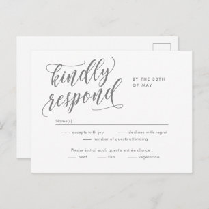 Eternt Bliss Editable Färg OSA-svarskort Vykort