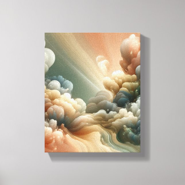 Eterska nebulosaskikt surreal abstrakt konstdesign canvastryck (Framsida)