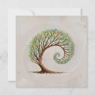 Etertillväxt - Golden Ratio Spiral Träd