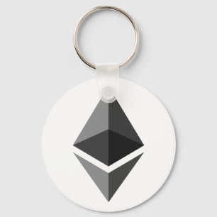 Eterum Logotyp Keychain Simple Grått White crypto Nyckelring