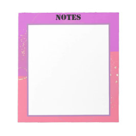 Etetisk, efemär rosa anteckningsblock