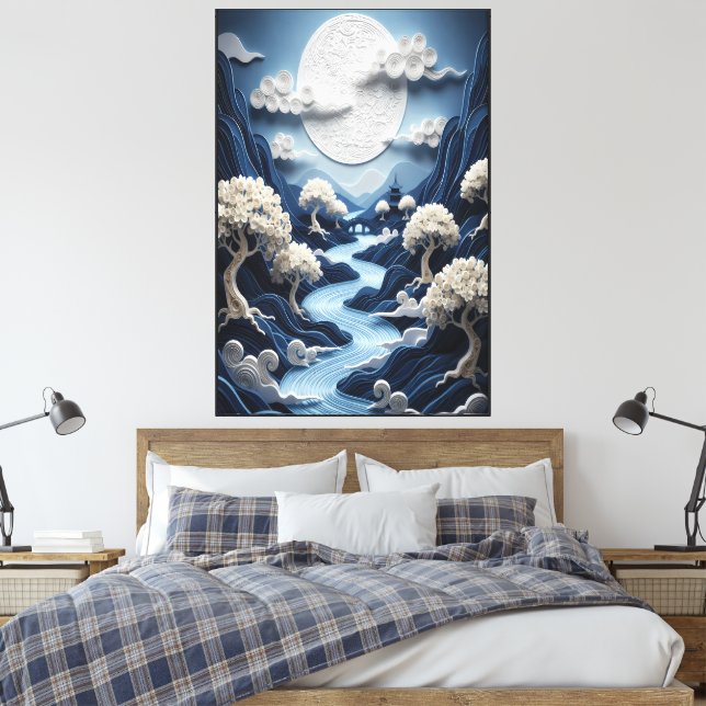 Etetiskt flöde canvastryck (Insitu (sovrum))