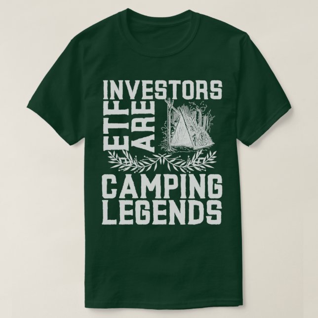 ETF Investors Camping Legends in Tält 2 T Shirt (Design framsida)