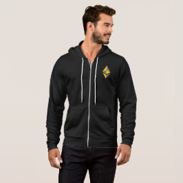 ETH-Grått och Guld-Logotyp | Zip Hoodie T Shirt