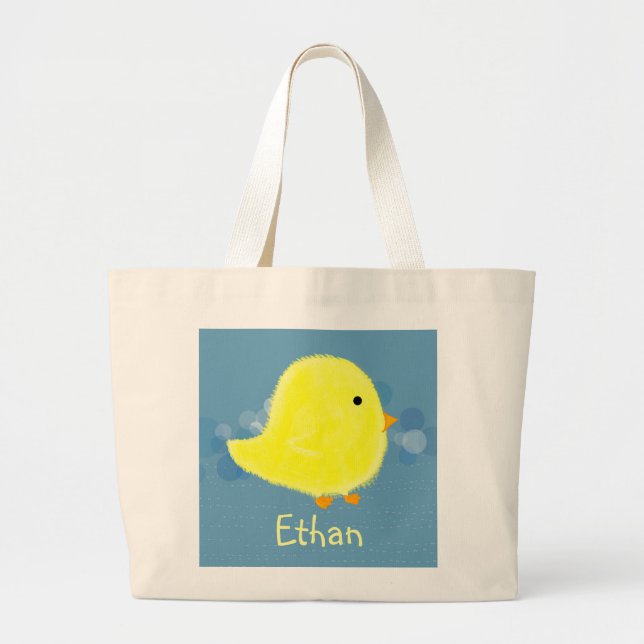 Ethan Baby Chick Tote Bag / Diaper Bag Jumbo Tygkasse (Framsidan)