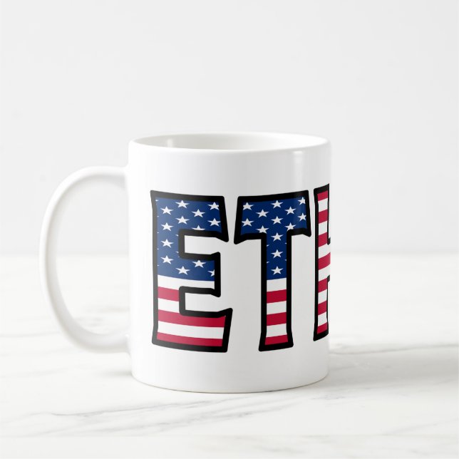 Ethan Name Vorname USA styled Tasse Kaffeetasse Kaffemugg (Vänster)