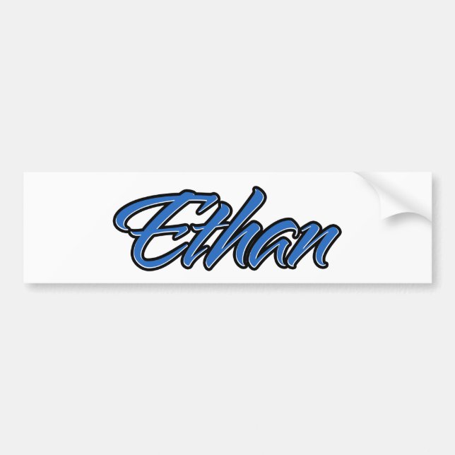 Ethan Namn blue Aufkleber Sticker Autoaufkleber Bildekal (Framsidan)