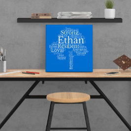 Ethan Namn Cloud Anpassade Poster