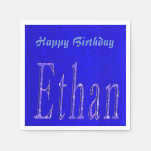 Ethan, Namn, Logotyp, Grattis på födelsedagen Logo Pappersservett