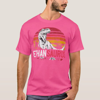 Ethan Saurus Funny Personlig Dinosaur T Rex Nam Shirt