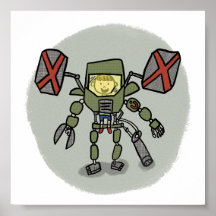 Ethan's Mech Comicbook Stil Print