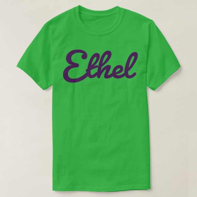 Ethel Namn Lila Typography T Shirt (Design framsida)