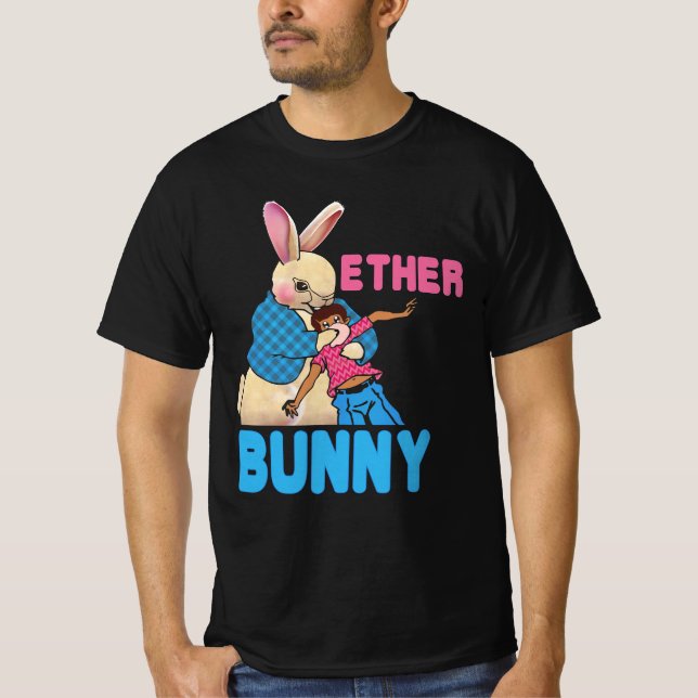 Ether Bunny Criminal Kidnap Boy Horror Påsk Day T Shirt (Framsida)