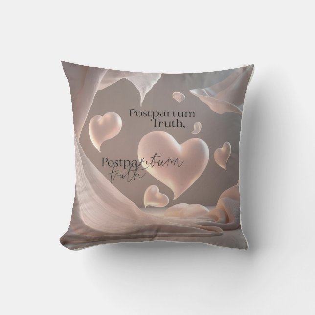 Etheral 3D Hearts & Tårar: Flytande Stillhet Kudde (Framsida)
