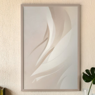 Etheral Abstrakt Art Beige Poster