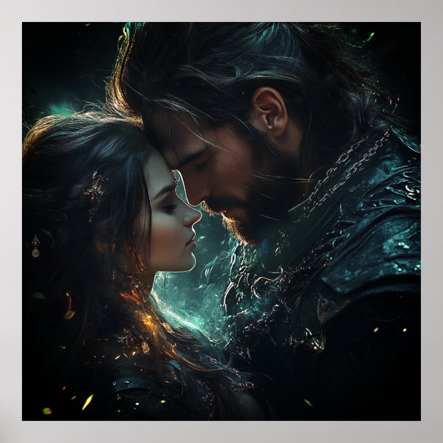 Etheral Älskare i Stormy Night Poster (Framsidan)