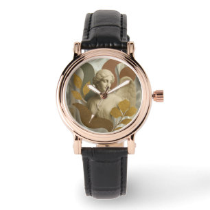 Etheral Angel med Golden Löv Armbandsur