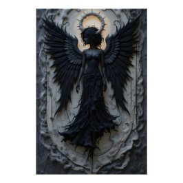 Etheral Angel Silhouette Perfect Poster