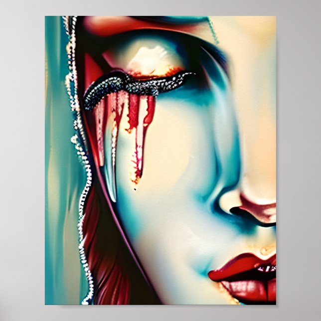 Etheral Art Shimmery Woman Poster (Framsidan)