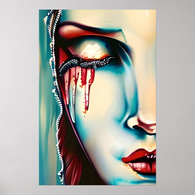 Etheral Art Shimmery Woman Poster (Framsidan)