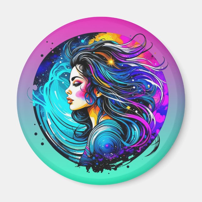 Etheral Bevackra Woman slutade aldrig drömma Magnet (Framsidan)