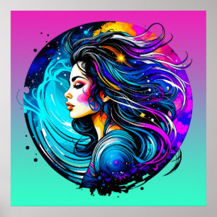 Etheral Bevackra Woman slutade aldrig drömma Poster