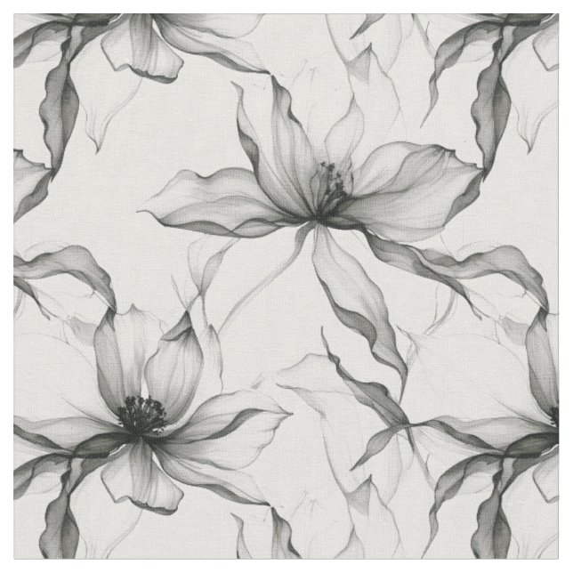 Etheral Blommigt Fabric Tyg (Närbild)