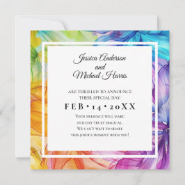 Etheral Bloom på kvadrat Spara Datumet