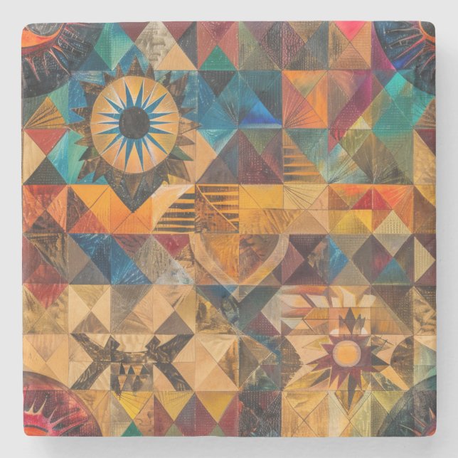 Etheral Blue "Inherated Artistry" Stone Underlägg (Framsidan)