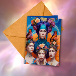 Etheral Bridesmaid Frieri Tack Fantasy AI Kort