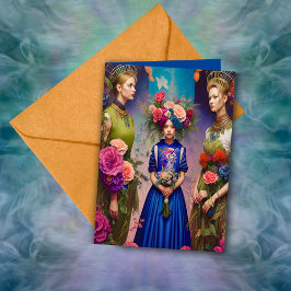 Etheral Bridesmaid Frieri Tack Fantasy AI Kort