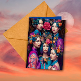 Etheral Bridesmaid Frieri Tack Fantasy AI Kort