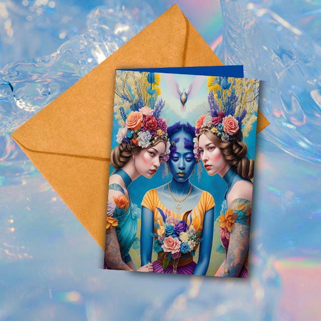 Etheral Bridesmaid Frieri Tack Fantasy AI Kort (Skapare uppladdad)