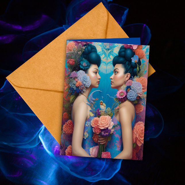 Etheral Bridesmaid Frieri Tack Fantasy AI Kort (Skapare uppladdad)