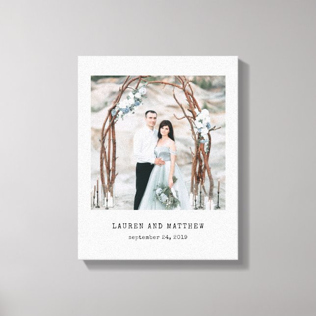 Etheral Bröllop | Text för foto och skrivare Canvastryck (Framsida)