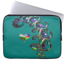 Etheral Cascade of Hearts Laptop Fodral