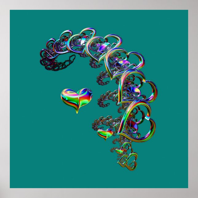 Etheral Cascade of Hearts Poster (Framsidan)