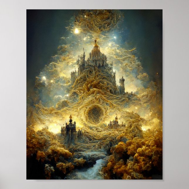 Etheral Castle 10 Fantasy Art Poster (Framsidan)