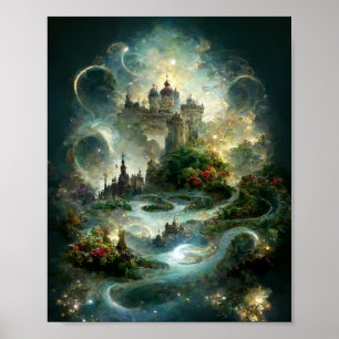 Etheral Castle 11 Fantasy Art Poster