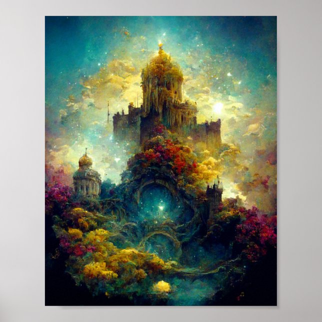 Etheral Castle 2 Fantasy Art Poster (Framsidan)