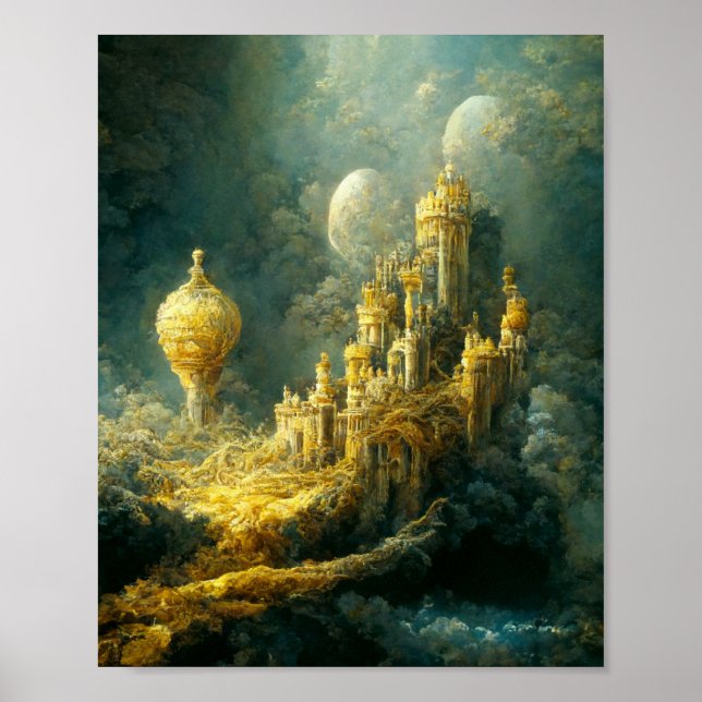 Etheral Castle 5 Fantasy Art Poster (Framsidan)