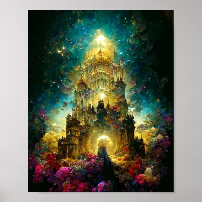 Etheral Castle 8 Fantasy Art Poster (Framsidan)