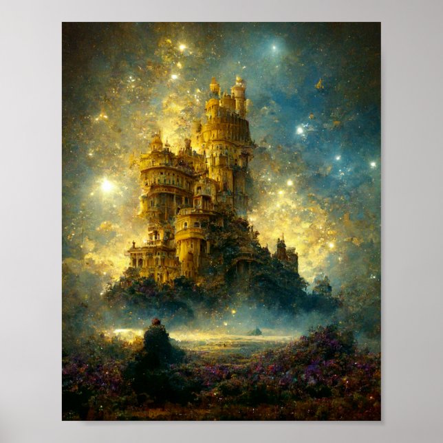 Etheral Castle 9 Fantasy Art Poster (Framsidan)