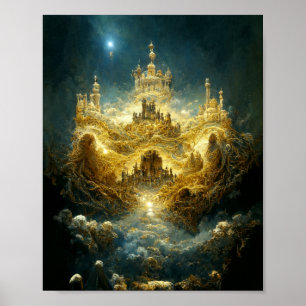 Etheral Castle Fantasy Art Poster