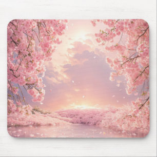 Etheral Cherry Blommar Vatten Musmatta